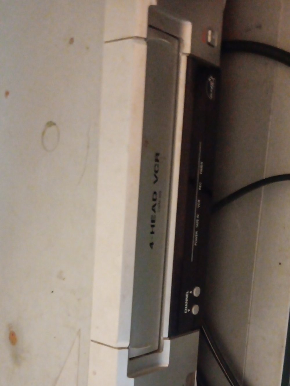 Generic 4-Head VCR Player - White and Gray